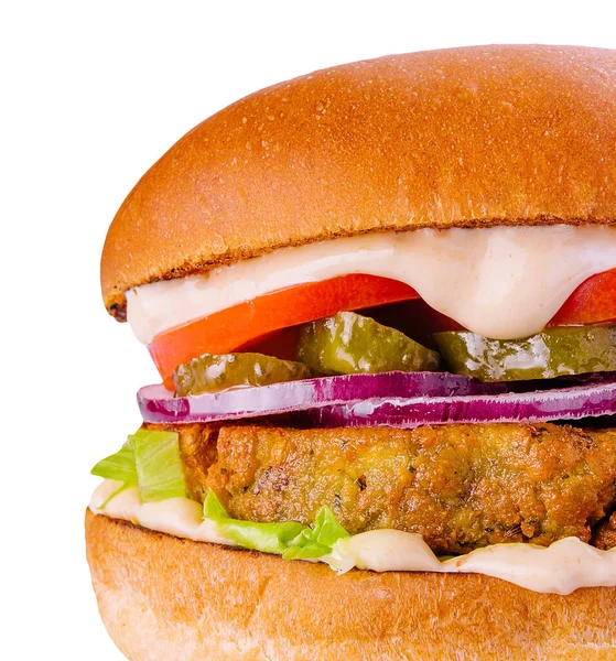 Gezond Veganistisch Vegetarisch Vlees Gratis Hamburger — Stockfoto