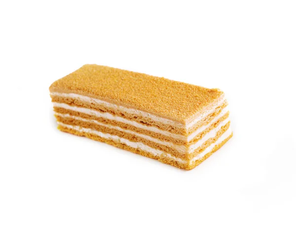 Napoleon Slice Cake Puff Pastry Cream — Zdjęcie stockowe