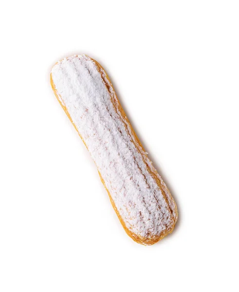 美味的法国甜点埃克莱在白色上被隔离 — 图库照片
