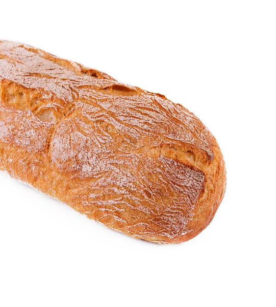 白い背景に黒のパンのパン クローズ アップ — ストック写真