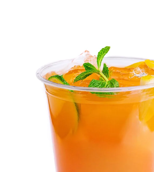 Chinese Orange Juice Ice Mint — Stock Photo, Image