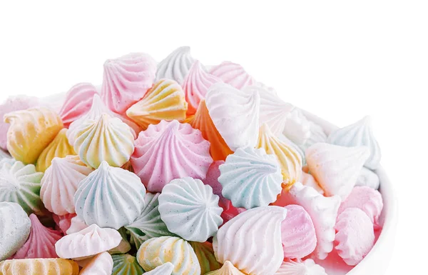 Small Colorful Meringues Ceramic Plate — 图库照片