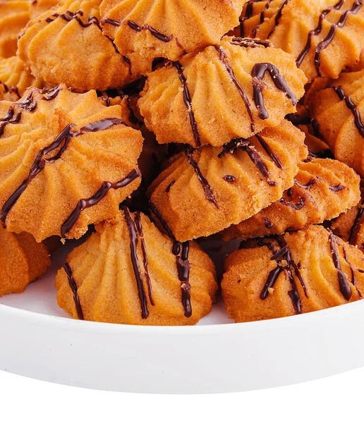 Homemade Crunchy Cookies Chocolate Cream — Zdjęcie stockowe