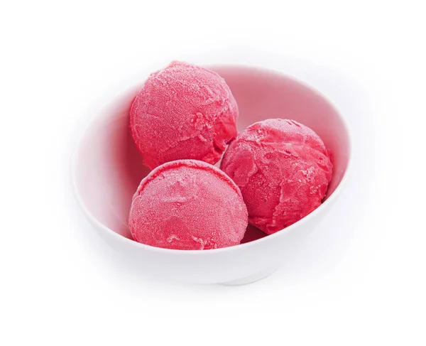 Scoops Homemade Raspberries Ice Cream — Stock Photo, Image