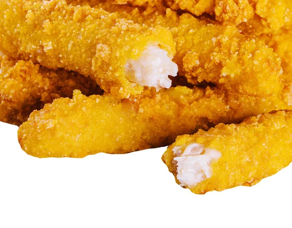 Chicken Nugets Isolated White Background — Stock Photo, Image