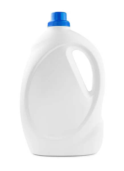 Botol Deterjen Putih Untuk Kemasan Diisolasi Pada Latar Belakang Putih — Stok Foto