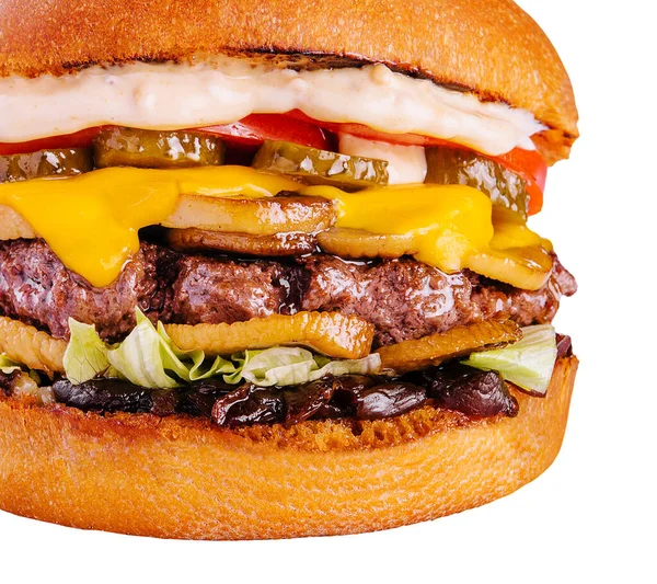 Смачний Гамбургер Котлети Яловичини Ізольовані — стокове фото