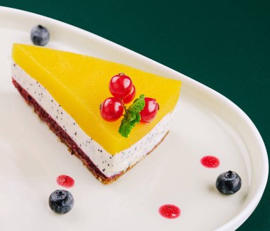 sweet home made Poppy Seed vanilla cheesecake