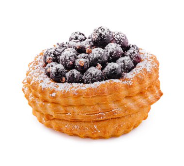 Beyaz kuş üzümü ile tatlı meyve pasta