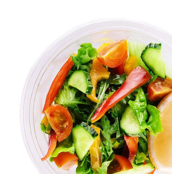 Vegetable Salad Plastic Container — Zdjęcie stockowe