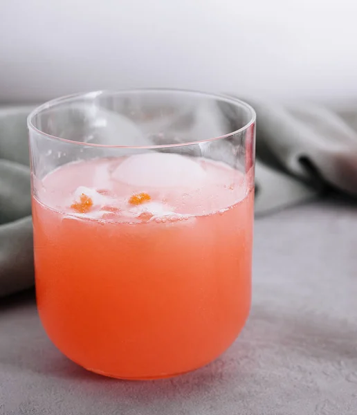 Carrot Cocktail Glass Cubes Ice — Φωτογραφία Αρχείου