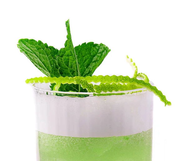 Summer Foam Cocktail Decorated Mint — Foto Stock