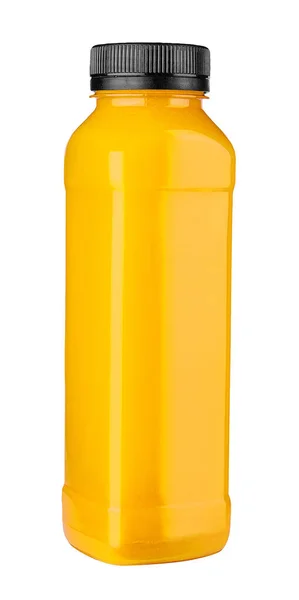 白を基調としたオレンジジュースのボトル — ストック写真