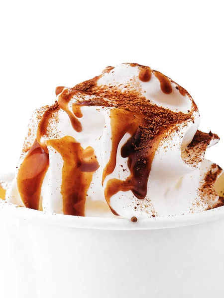 Delicious Cup Mocha Whipped Cream — Fotografia de Stock