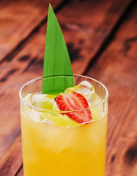 Mai Tai Cocktail Pineapple Rum Piece Strawberry — Stok fotoğraf