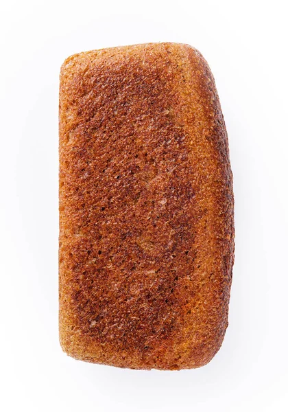 Black Bread Form Brick White Background — 图库照片