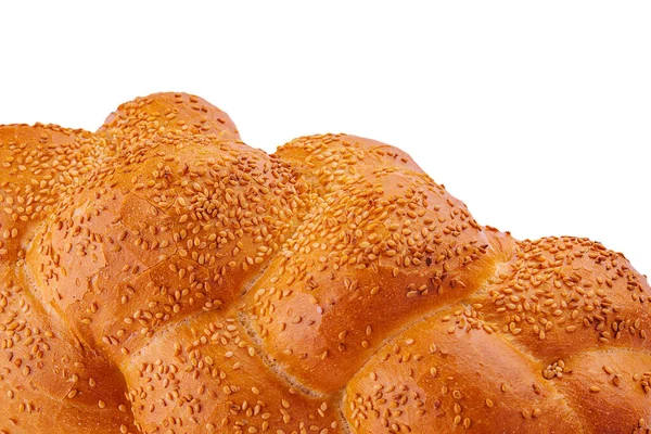Pigtail White Bread Isolated White Background — Fotografia de Stock