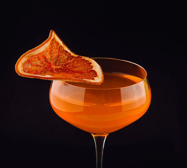 Alcoholic Cocktail Glass Slice Orange — Stock Fotó