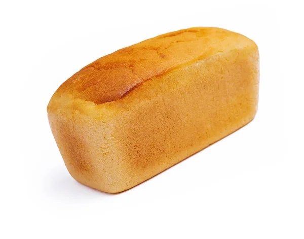 Beyaz Arkaplanda Bir Somun Ekmek — Stok fotoğraf