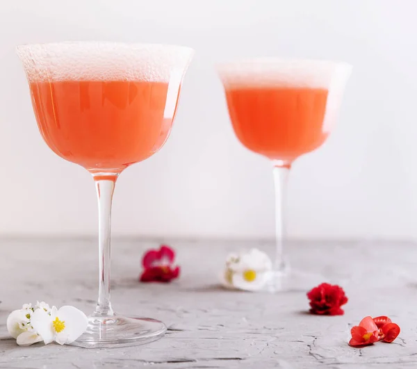 Mimosa Alcoholcocktail Met Sinaasappelsap Droge Champagne — Stockfoto