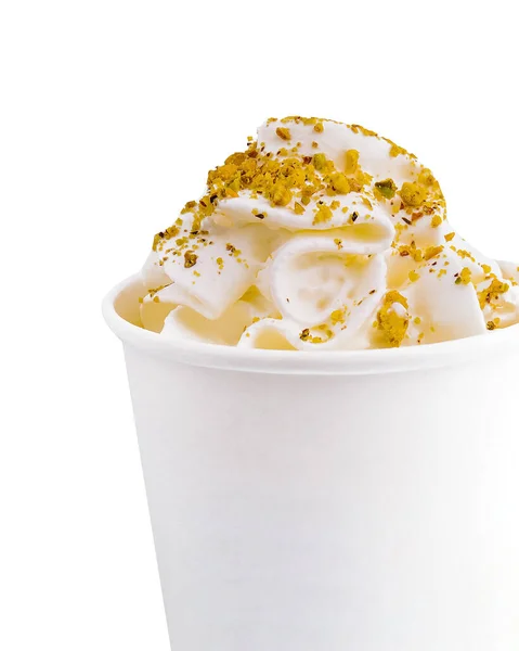 Coffee Pistachios Cream Paper Cup — Stock Fotó