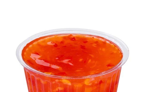 Red Sweet Sour Sauce Isolated White — Stock Photo, Image