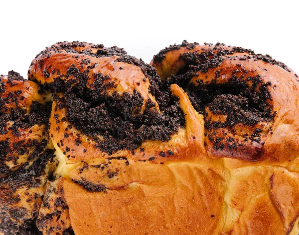 Süßer Wirbel Hausgemachtes Brot Mit Mohn — Stockfoto