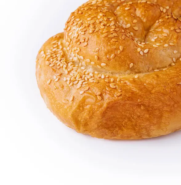 Puff Pastry Bun Rolled Form Snail — 스톡 사진