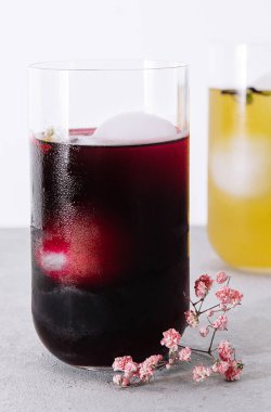 Refreshing cherry and orange summer drinks