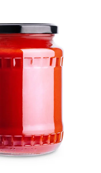 Tomato Paste Jar Isolated White — Stock Photo, Image