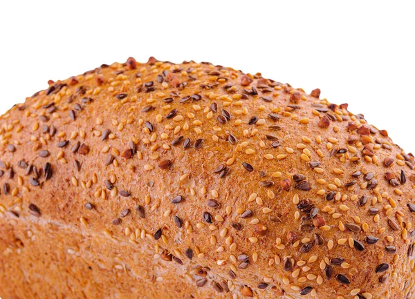 Brood Met Zaden Een Witte Achtergrond — Stockfoto