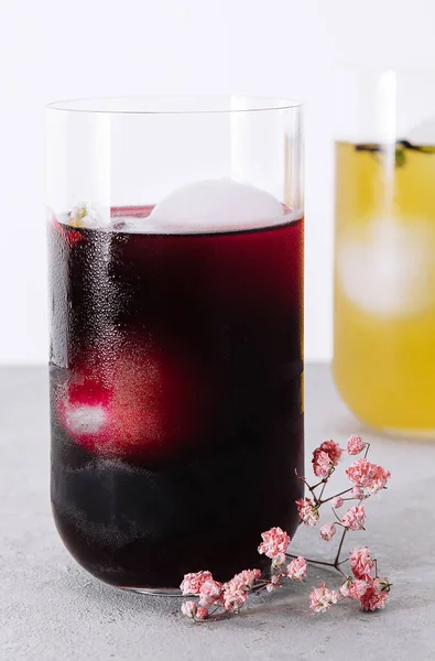 Refreshing Cherry Orange Summer Drinks — стоковое фото
