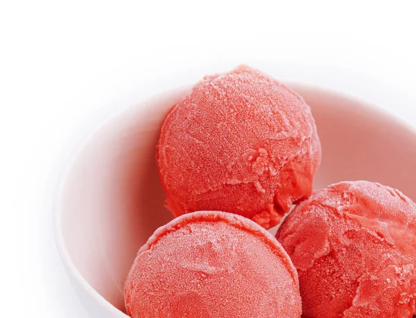 Scoops Homemade Strawberry Ice Cream — 스톡 사진