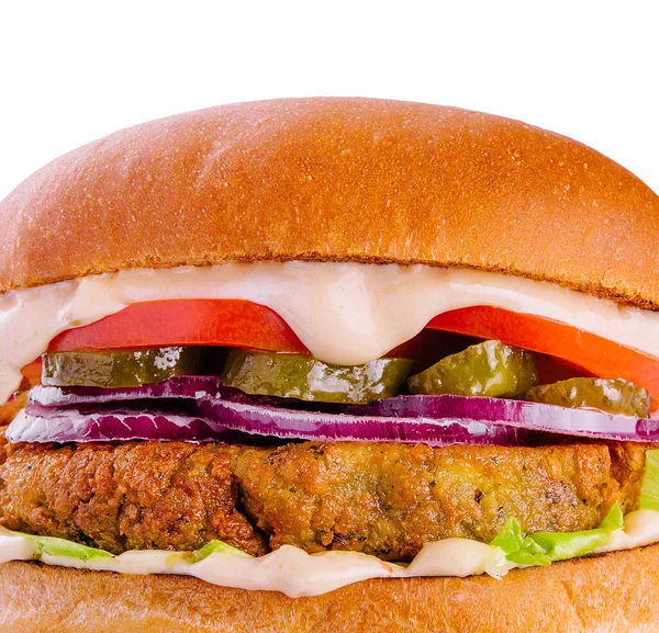 Gezond Veganistisch Vegetarisch Vlees Gratis Hamburger — Stockfoto