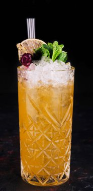 refreshing Mai Tai cocktail with white rum