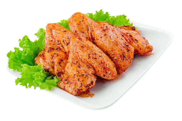 Pile Marinated Chicken Wings Plate — Stock Photo, Image