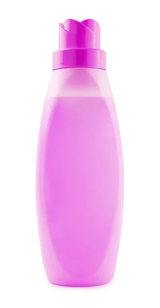 Różowa Butelka Szamponu Izolowana Białym — Zdjęcie stockowe