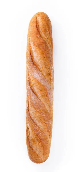 Baguette Long French Bread Isolated White — Stock fotografie
