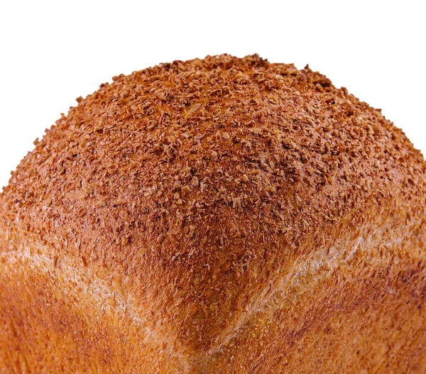 Черный Хлеб Крупным Планом Белом Ломтиком — стоковое фото