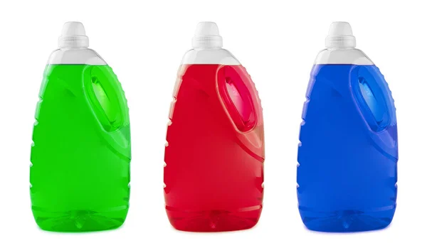 Savon Liquide Détergent Dans Des Bouteilles Plastique — Photo