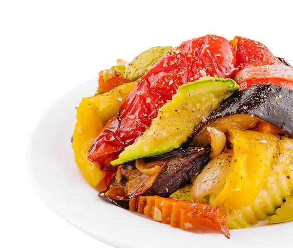 Grilled Vegetables Garnish Plate — Stock Photo, Image