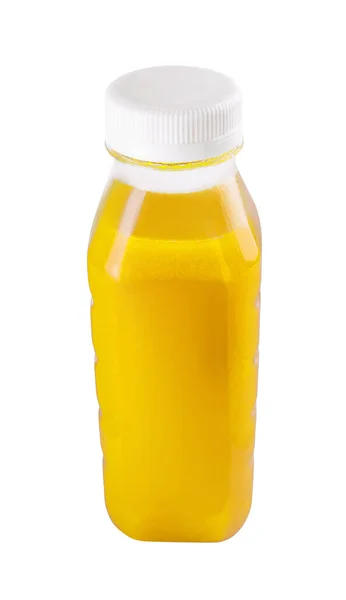 Botella Jugo Naranja Sobre Fondo Blanco —  Fotos de Stock