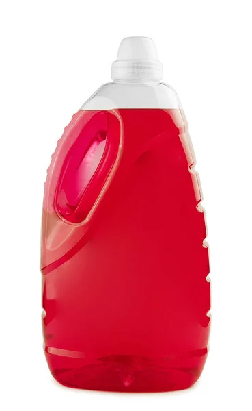 Red Liquid Soap Detergent Plastic Bottle — Stock Photo, Image