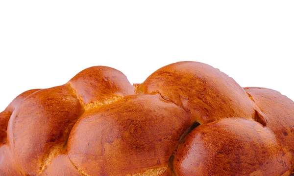Jewish Challah Bread Isolated White — Stock fotografie