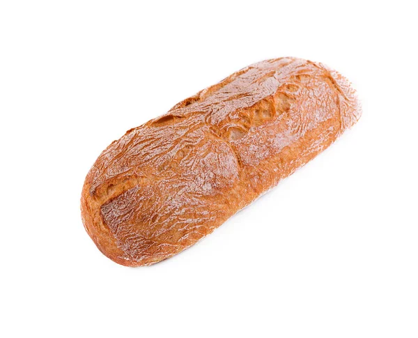 白い背景に黒のパンのパン クローズ アップ — ストック写真