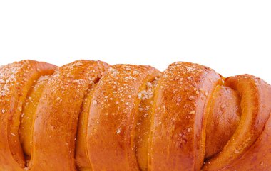 bun top view isolated on white