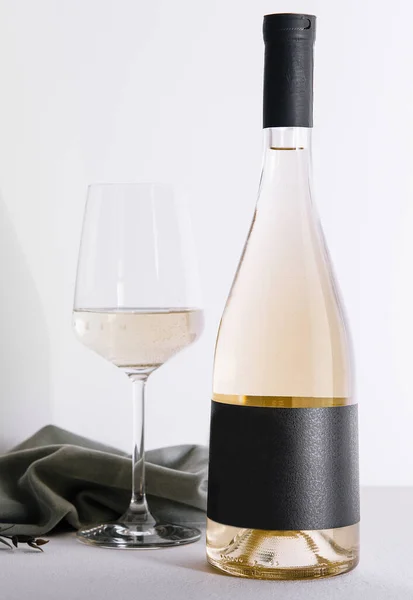 Bottle Wine Glass Wine — Φωτογραφία Αρχείου
