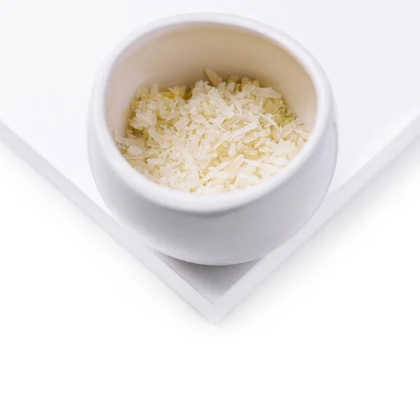 Grated Parmesan Cheese Ceramic Bowl — стоковое фото