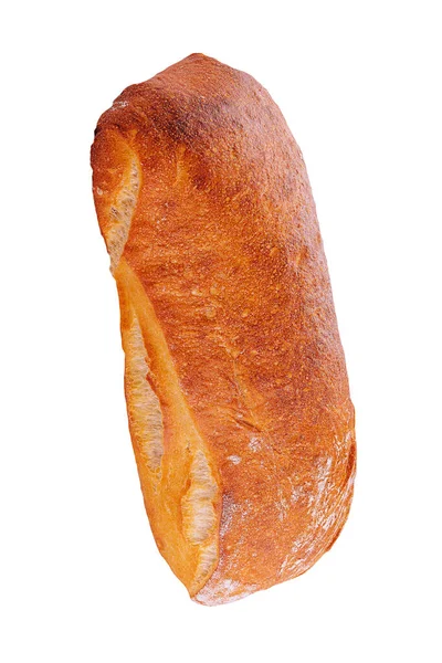 Tasty Crunchy Crust Bread Isolated White — Photo