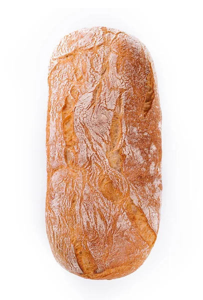Crusty Loaf Sourdough Bread White Background — Fotografia de Stock